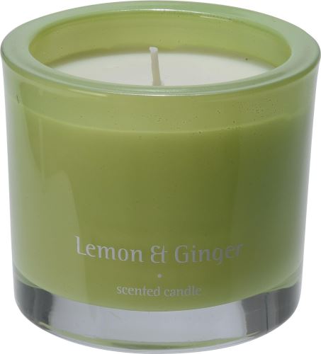 Svíčka H&L Vonná svíčka ve skle Bougie 9 cm, Lemon Ginger, zelená
