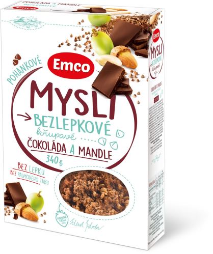 Müsli Emco Mysli pohankové - čokoláda a mandle 340g