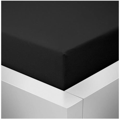 Prostěradlo Chanar Prostěradlo Jersey Lux, 90 x 200 cm, černé