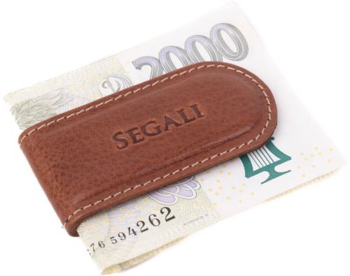 Peněženka SEGALI Spona na bankovky magnetická 1038 tan