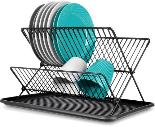 Odkapávač na nádobí Sortland Kovový odkapávač na nádobí – dvoupatrový