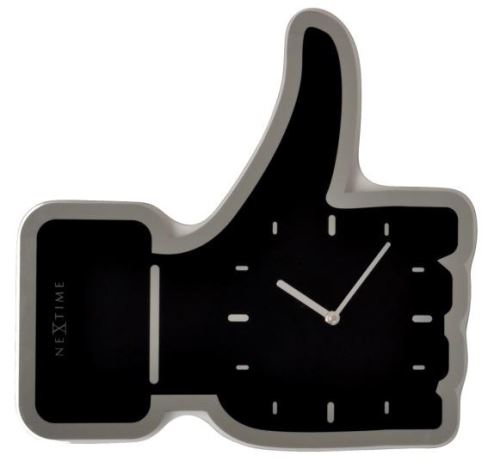Designové nástěnné hodiny 3072zw Nextime Facebook Like 42cm