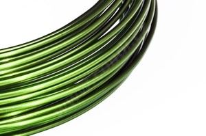 Dekorační drát hliníkový - olivově zelený