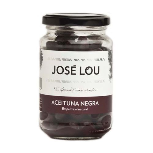 olivy černé s peckou José Lou Empeltre přírodní bez nálevu 210 g